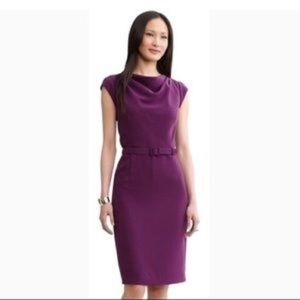 💎 Banana Republic Cowl Neck Purple Dress
